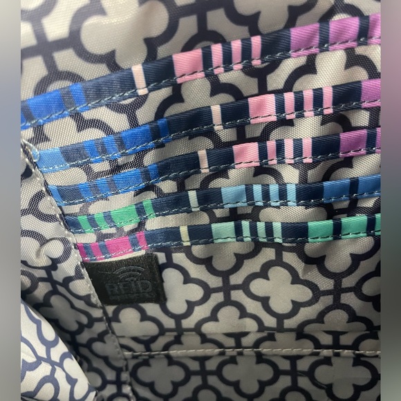 Love Stripe Multi Color Print Lug Medium Top Handle Crossbody Scoop SE - Picture 16 of 16